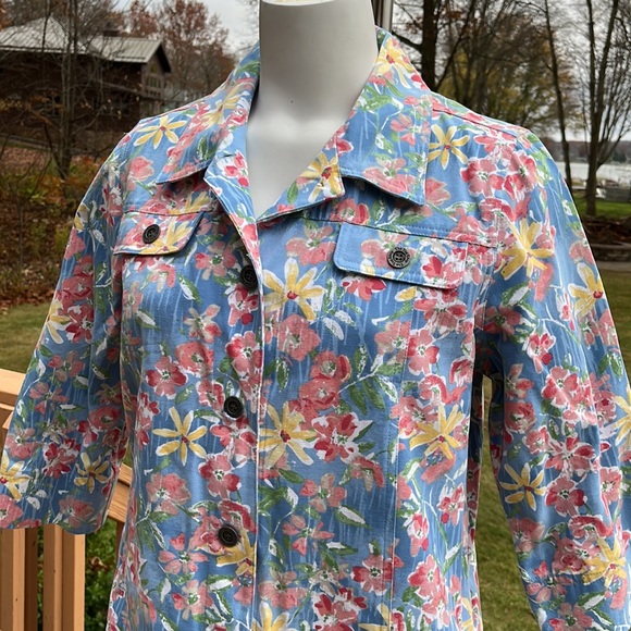 NWT floral cotton-blend jacket PL - Picture 2 of 10